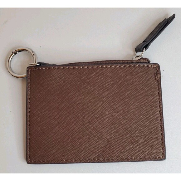 Guess Brown Faux Leather Mini Key Chain Wallet 3.5"×3" 90s Y2K Preppy - Picture 2 of 5